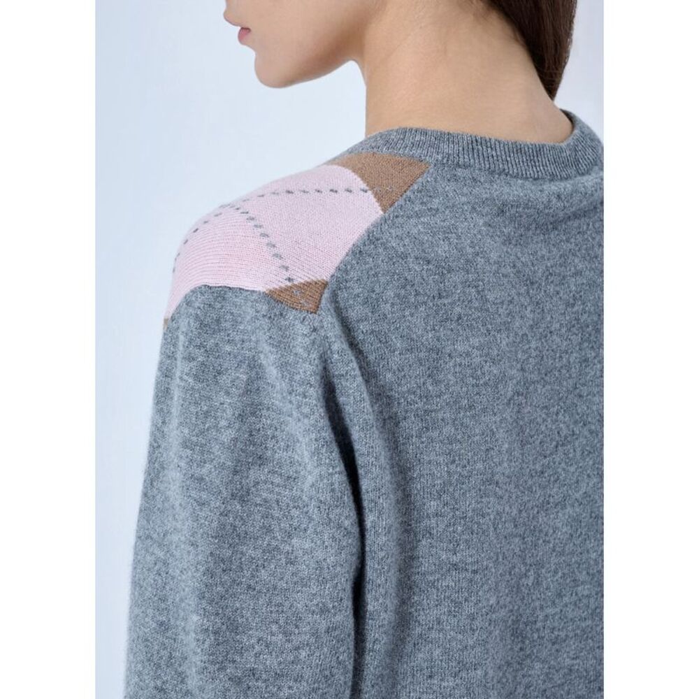 Prada Women Argyle V-Neck Sweater - Picture 6 of 6